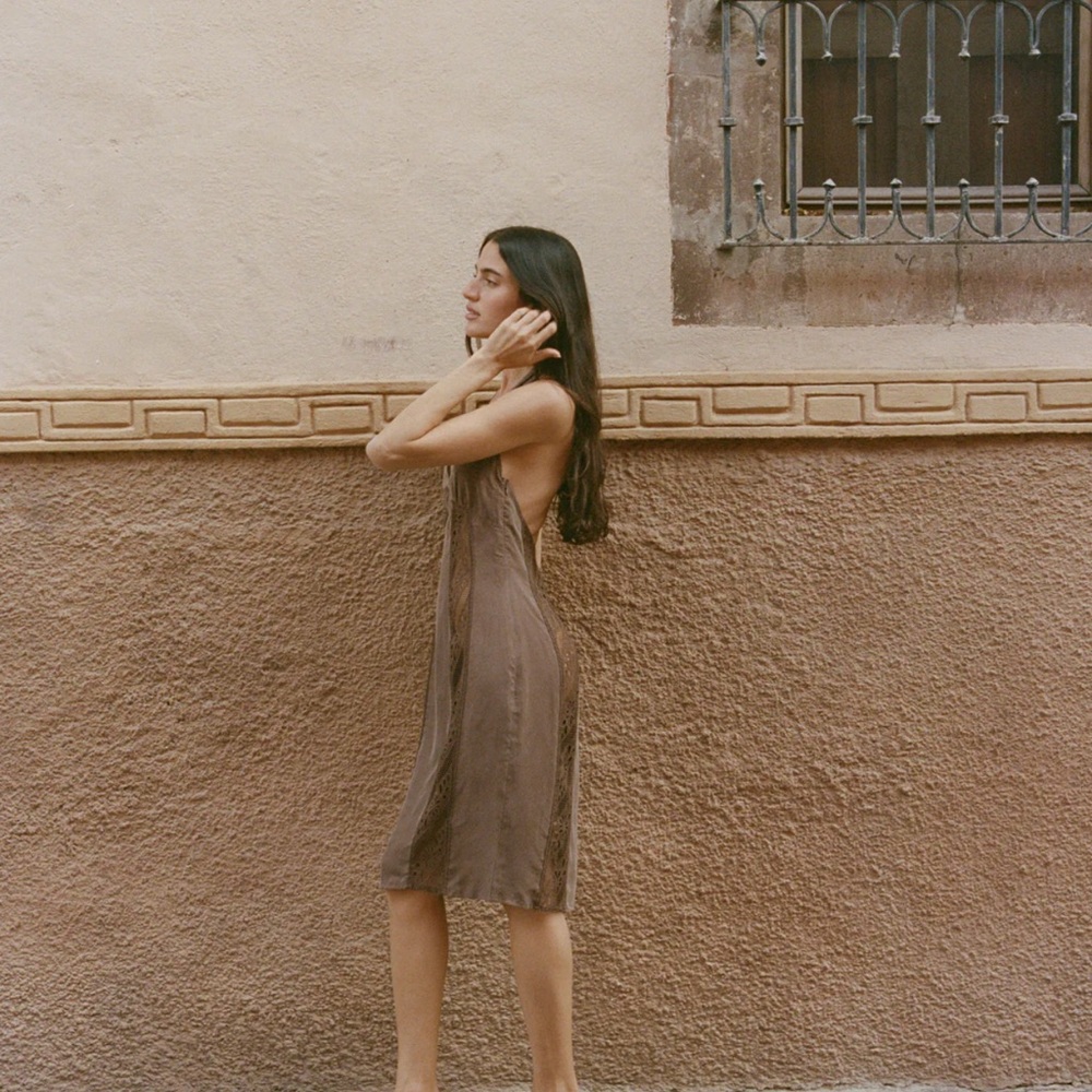 With Jean Brown Scarlett Dress